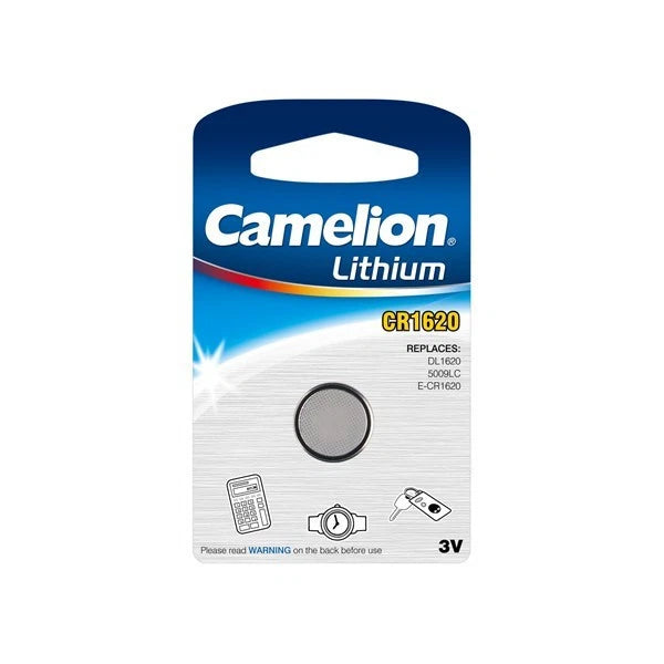 Size CR1620 PREMIUM LITHIUM BATTERY 1 PACK