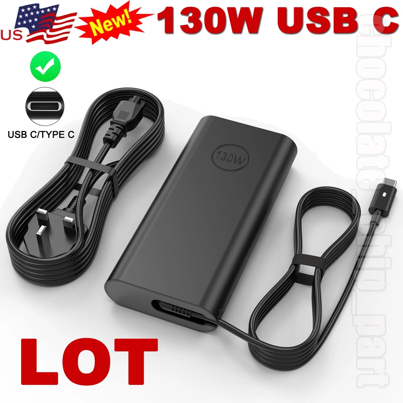 Lot 130W USB-C Type-C Charger Adapter For Dell XPS 15 2in1 9575 Precision 5530