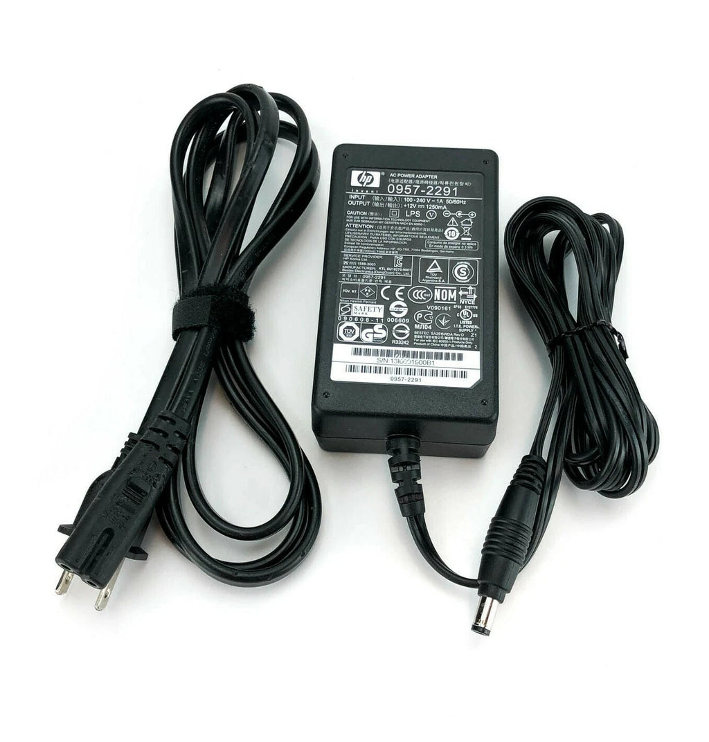 NEW Genuine HP AC Adapter Model P/N 0957-2291 12V 1.25A Power Supply Charger