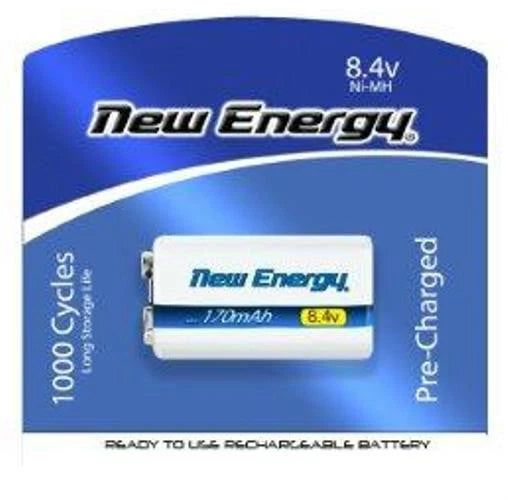2 Pack 9V 9 Volt NiMH 170mAh 8.4V Pre-Charged 1000 Cycles Battery New