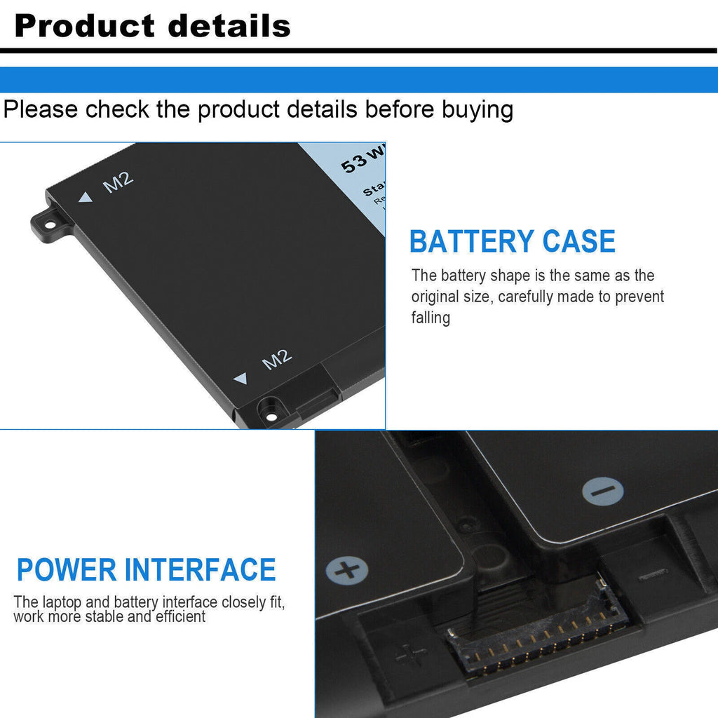 H5CKD Battery For Dell Latitude 3410 3510 Inspiron 5400 5406 7405 2-in-1 JK6Y6