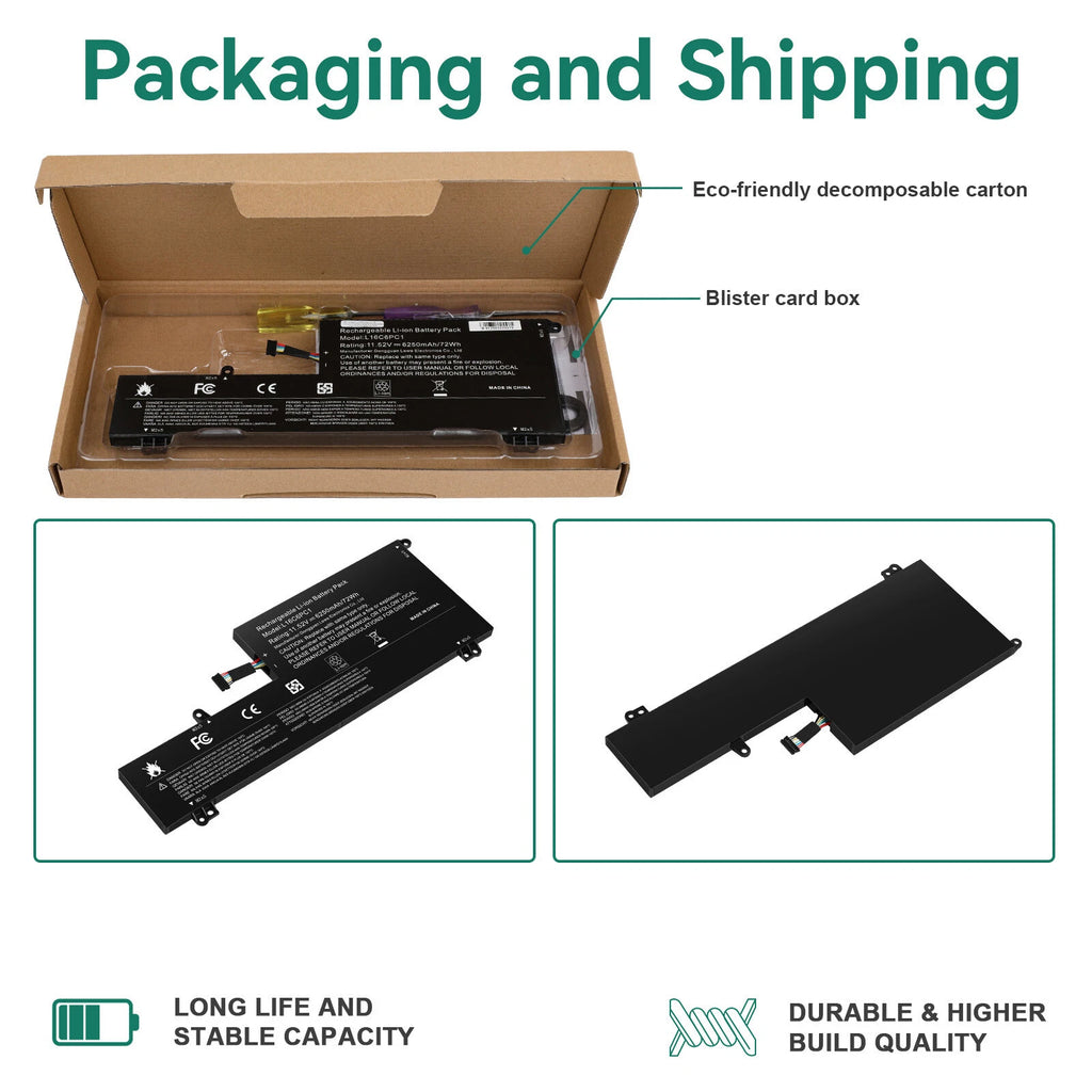 L16M6PC1 battery For Lenovo Yoga 720 720-15 720-15Ikb 720-15Ikb L16L6PC1 72Wh US