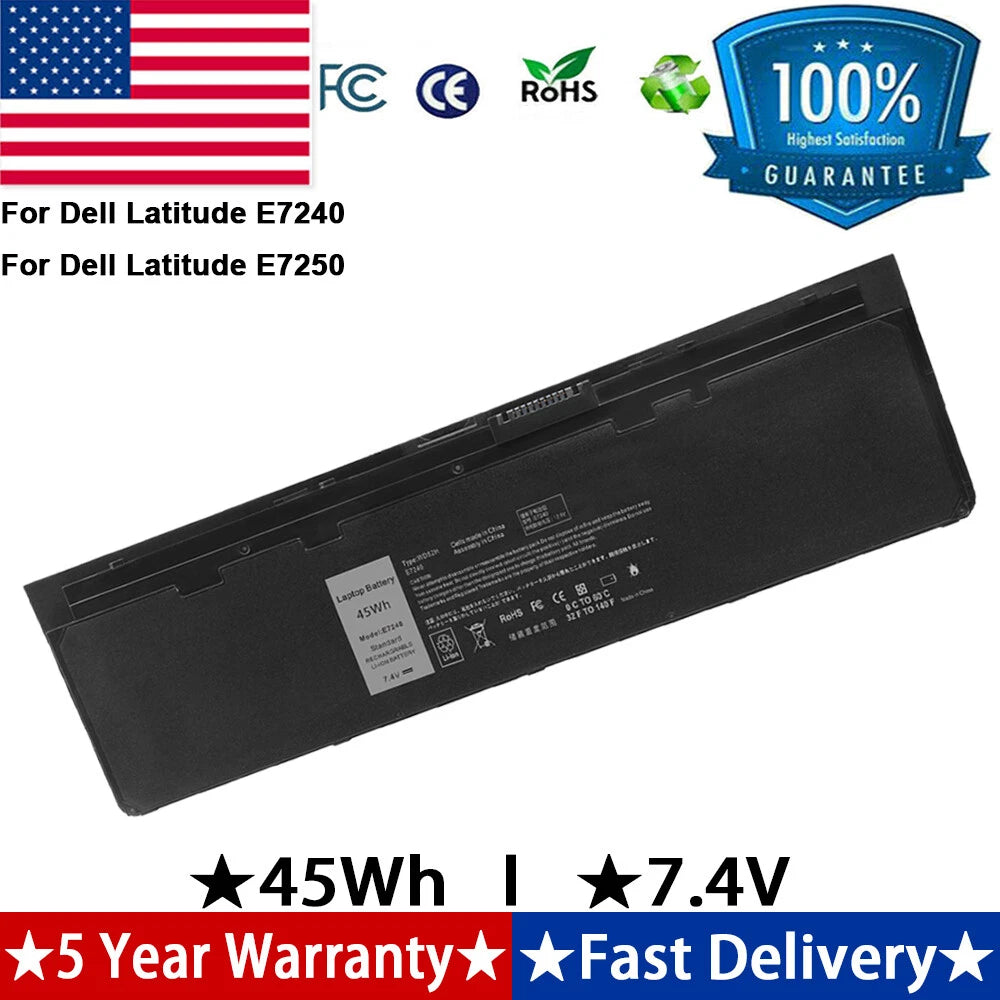 Battery for Dell Latitude E7240 E7250 WD52H F3G33 KKHY1 451-BBFW 451-BBFX 7.4V
