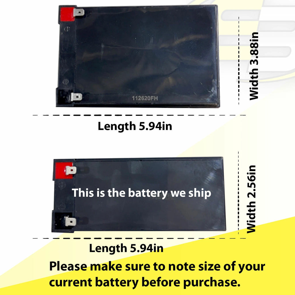 Peg Perego Polaris 600 Replacement Battery 12 Volt 7Ah 8Ah Slim - Craftsman ATV