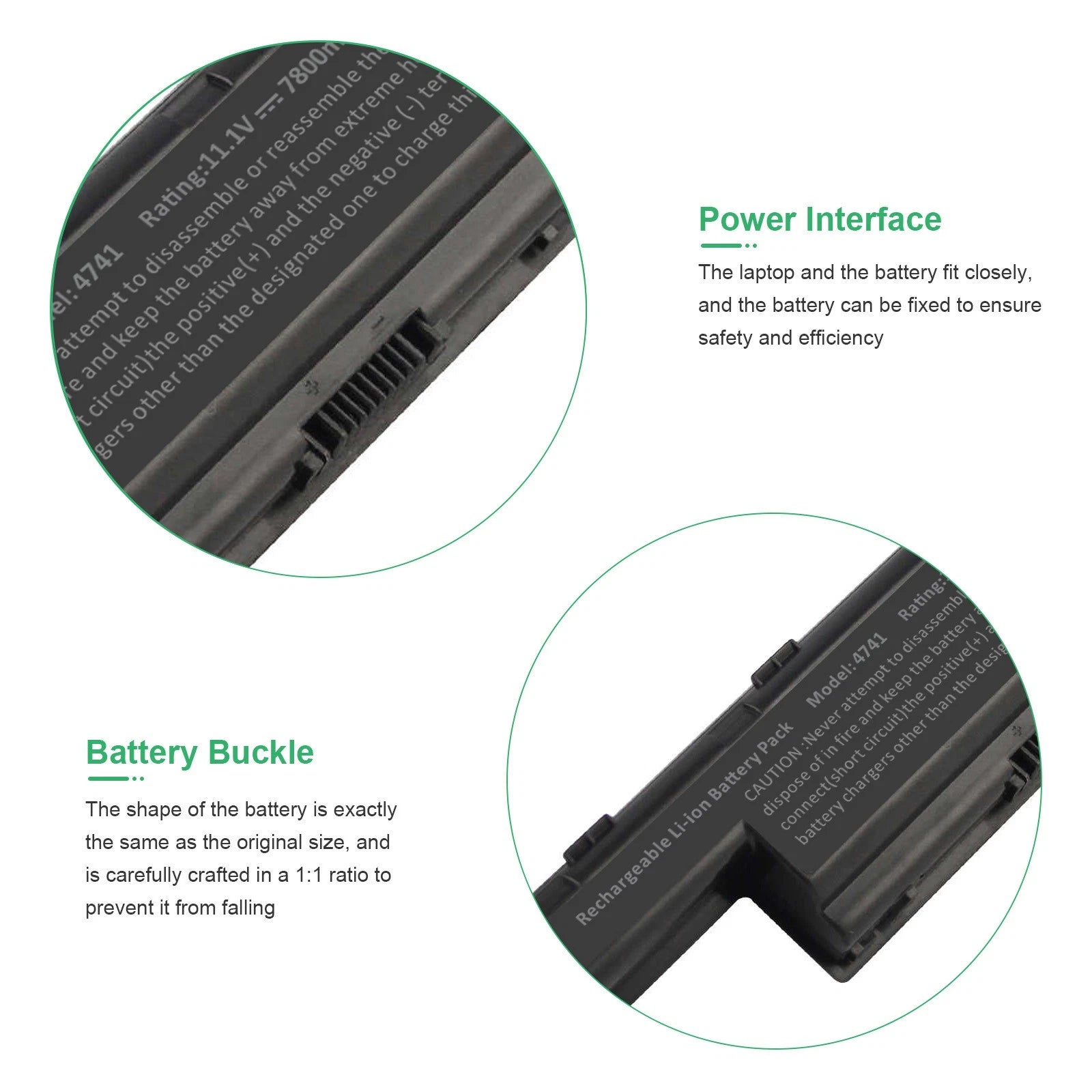 7800mAh AS10D41 Battery For Acer Aspire4000 4551 4551G 4771G 4741 4771 5741 9Cel