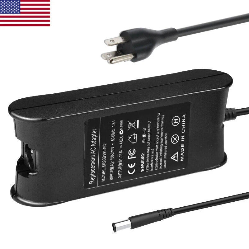 Laptop Ac Adapter Charger 19.5V Volt 4.62A Amp 5.0mm 7.4mm For Dell Laptop 90W