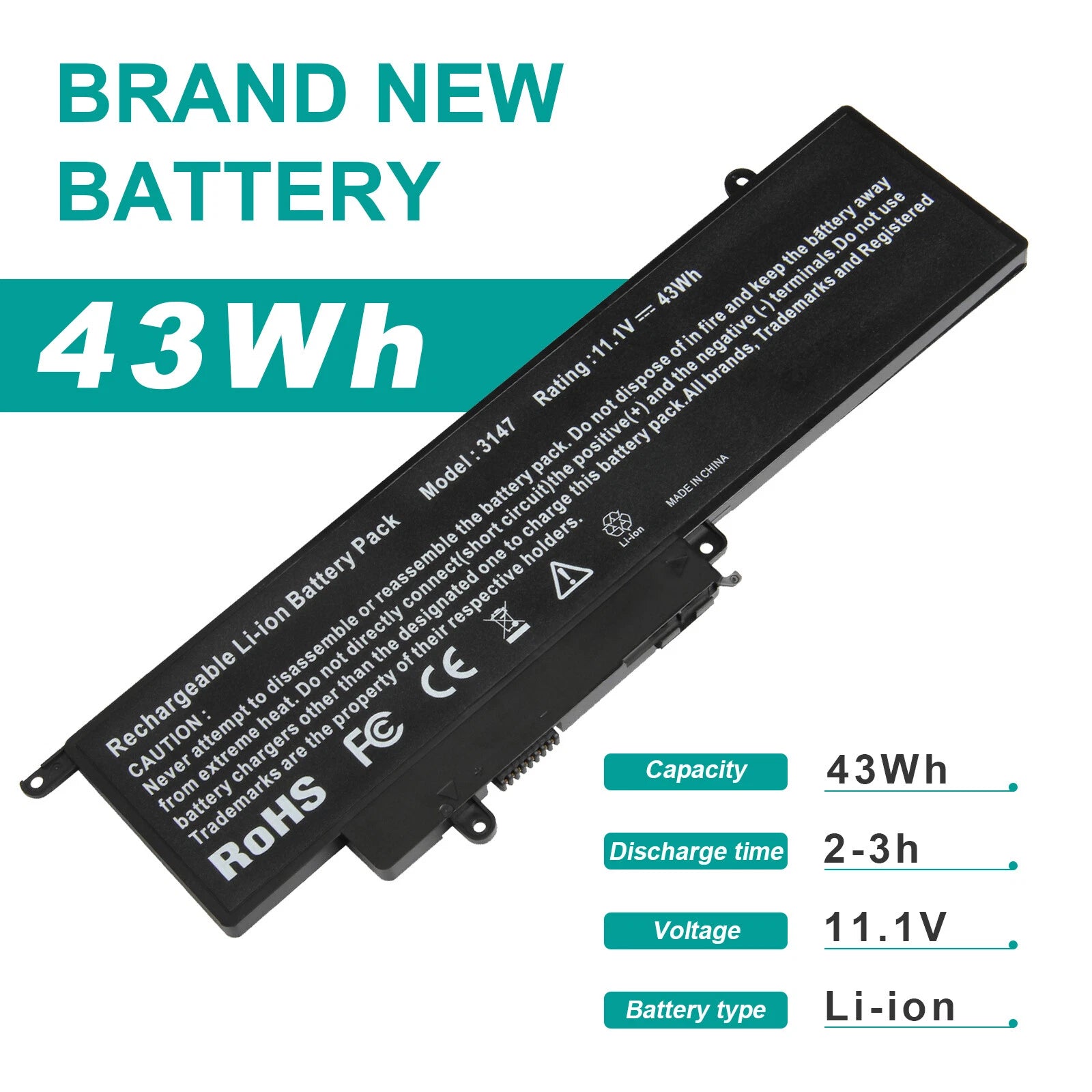 GK5KY Battery For Dell Inspiron 11 3000 3147 3148 3152 Series Inspiron 7000 Fast