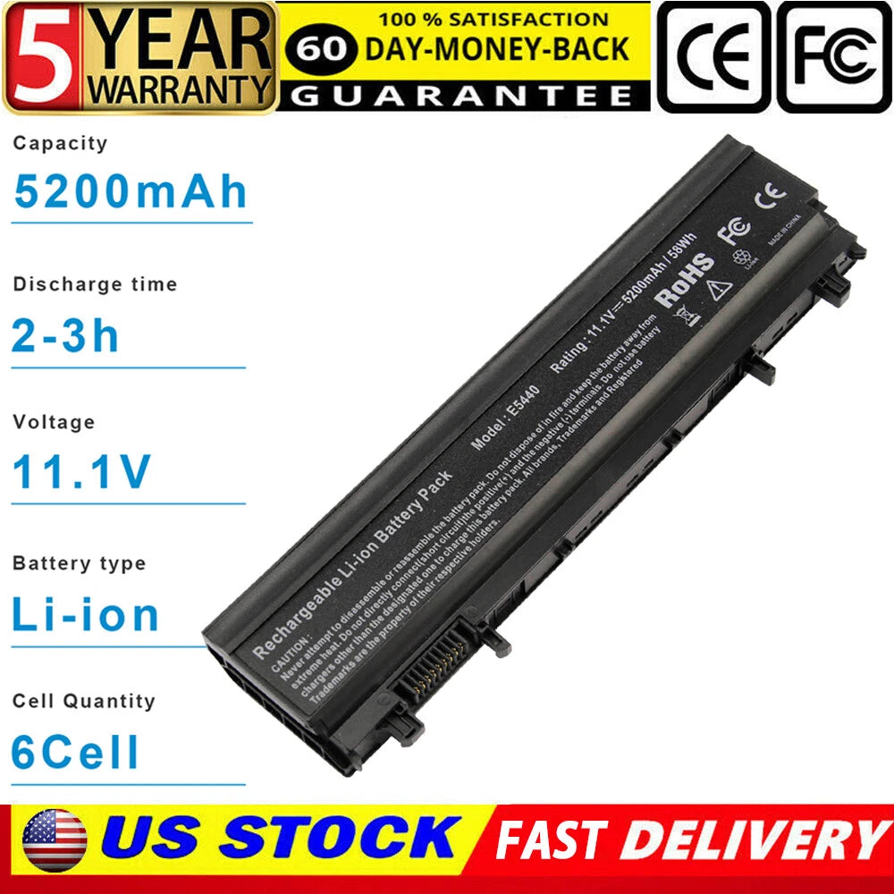E5440 VV0NF Battery for Dell Latitude E5540 NVWGM F49WX 451-BBIE Notebook PC