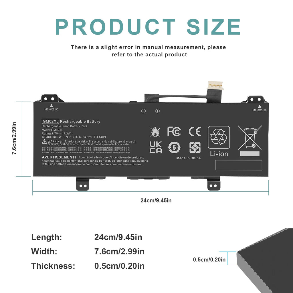 For HP Chromebook Battery GM02XL 917725-855 11 G7 EE 11A G6 11 G6 EE 11 G1 14 G5