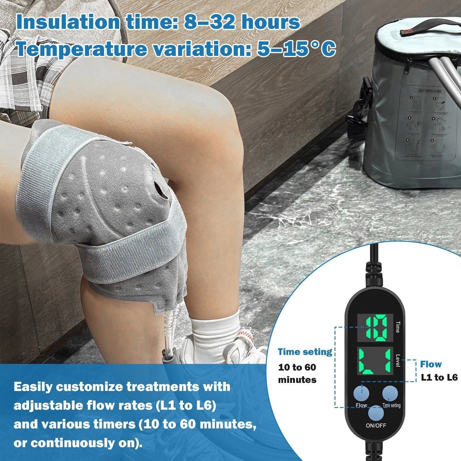 Cold Therapy Ice Machine for Knee Care After-Surgery Swelling Pain Relief Injury
