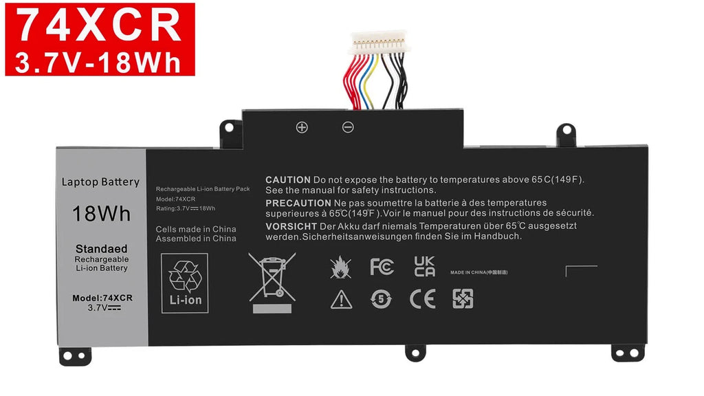 18Wh Battery For Dell Venue 8 Pro 5830 Tablet Series 74XCR 074XCR VXGP6 X1M2Y US
