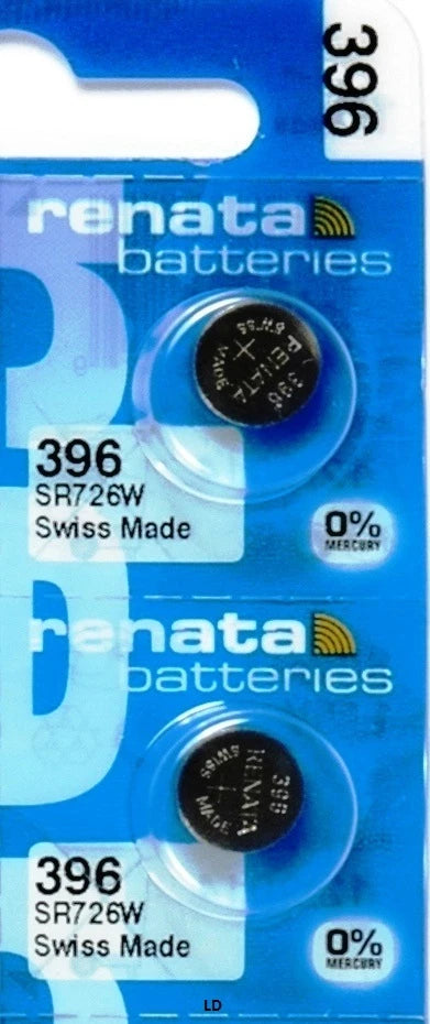 396 RENATA SR726W (10 piece) WATCH BATTERY New packaging Authorized Seller