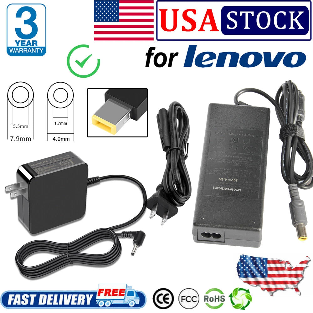 For Lenovo IdeaPad Yoga ThinkPad Laptop AC Charger Adapter 45w 65w 90w DC Type-C