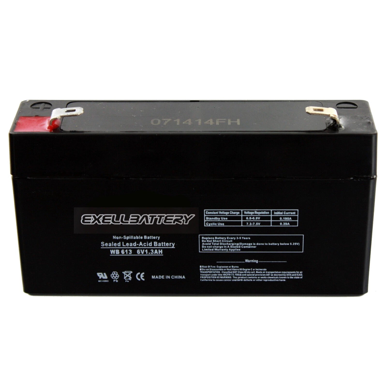Exell 6V 1.3AH GE Simon XT ALARM REPLACEMENT BATTERY 6 Volt 1.3 Amps