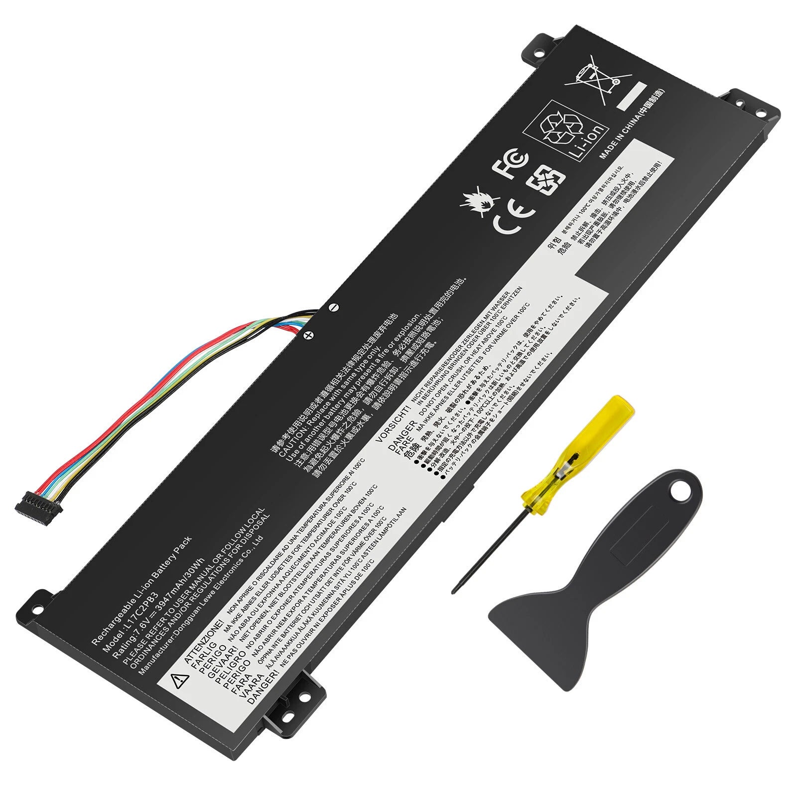 Battery for Lenovo L17L2PB3 L17M2PB3 L17C2PB3 L17M2PB4 V130-15 V330-15IKB 30Wh