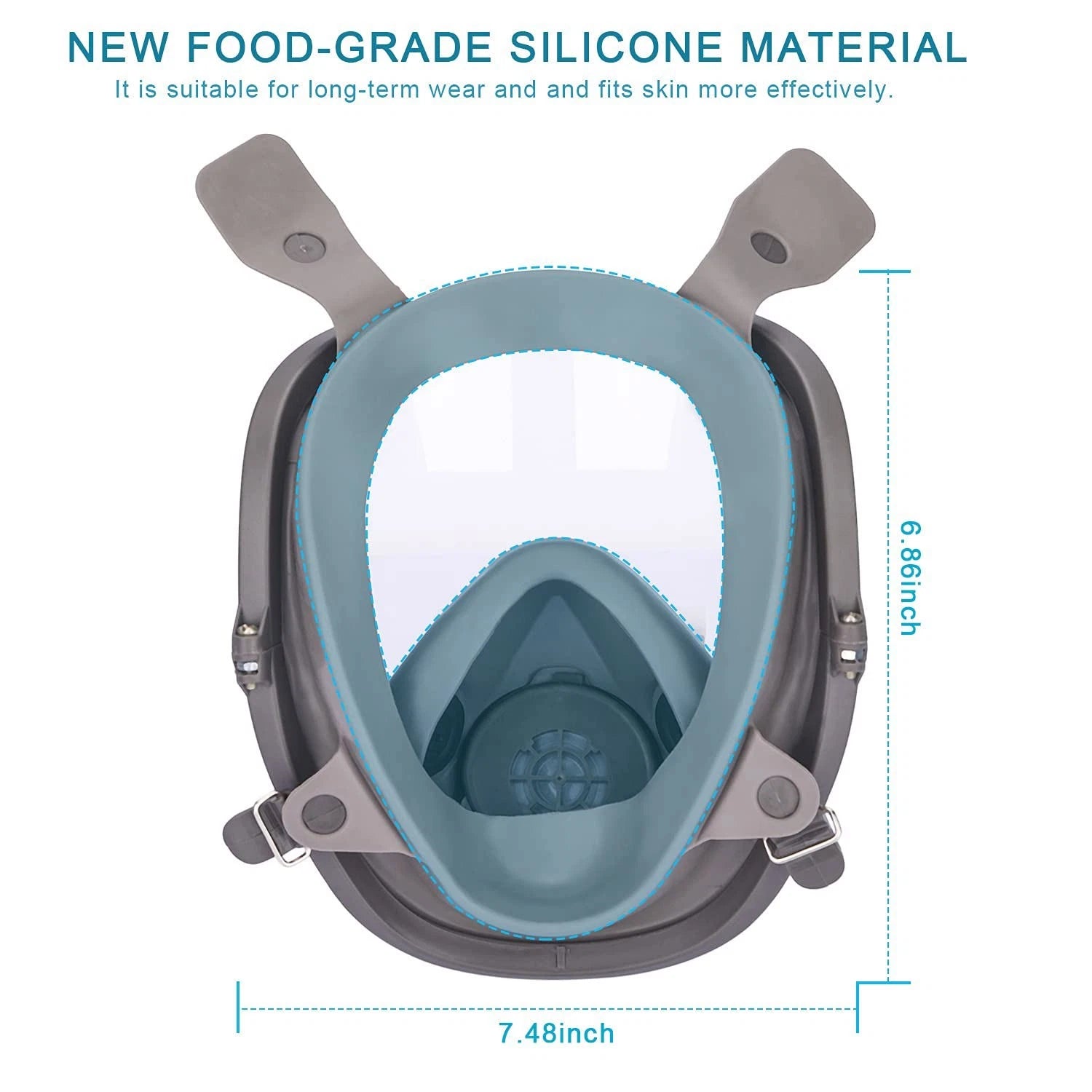 Full Face Gas Mask Painting Spraying Respirator with Filters Set for Facepiece