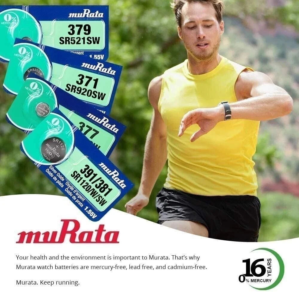 Murata 364 SR621SW Battery 1.55V Silver Oxide Watch Button Cell Contractor...