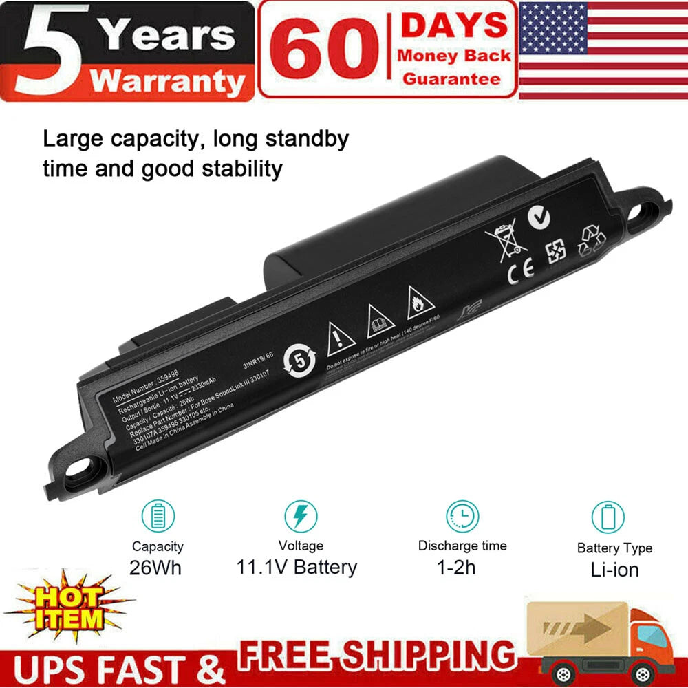 26Wh Laptop Battery for Bose SoundLink II III 359495 330107 414255 330105 35949