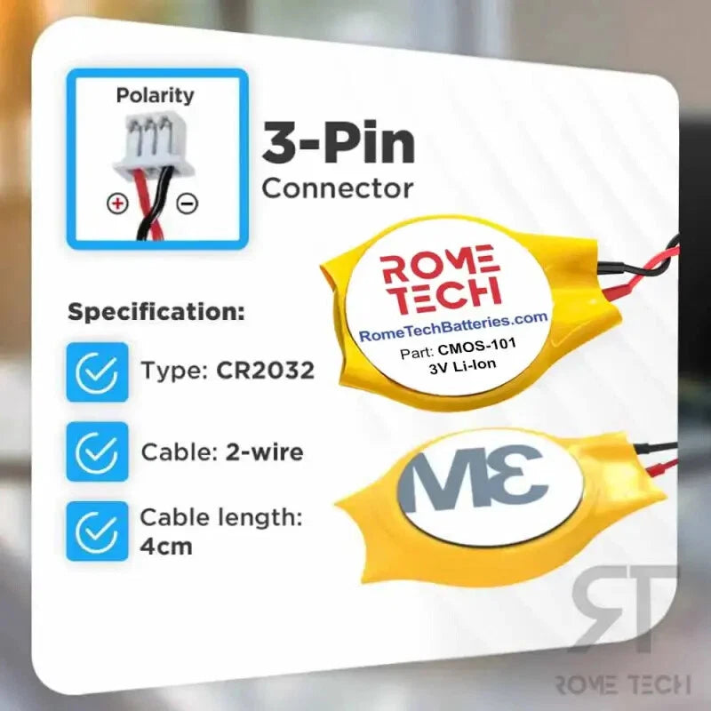 Lenovo Z570 Replacement Bios RTC Battery from Rome Tech