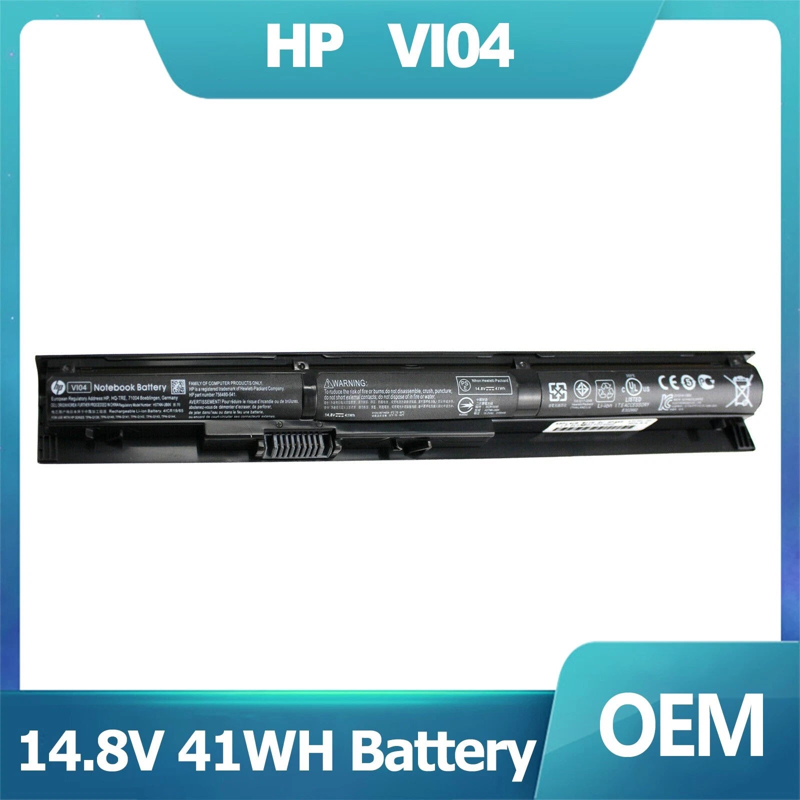 Genuine V104 VI04 Battery for HP 756743-001 756744-001 756478-422 756478-851