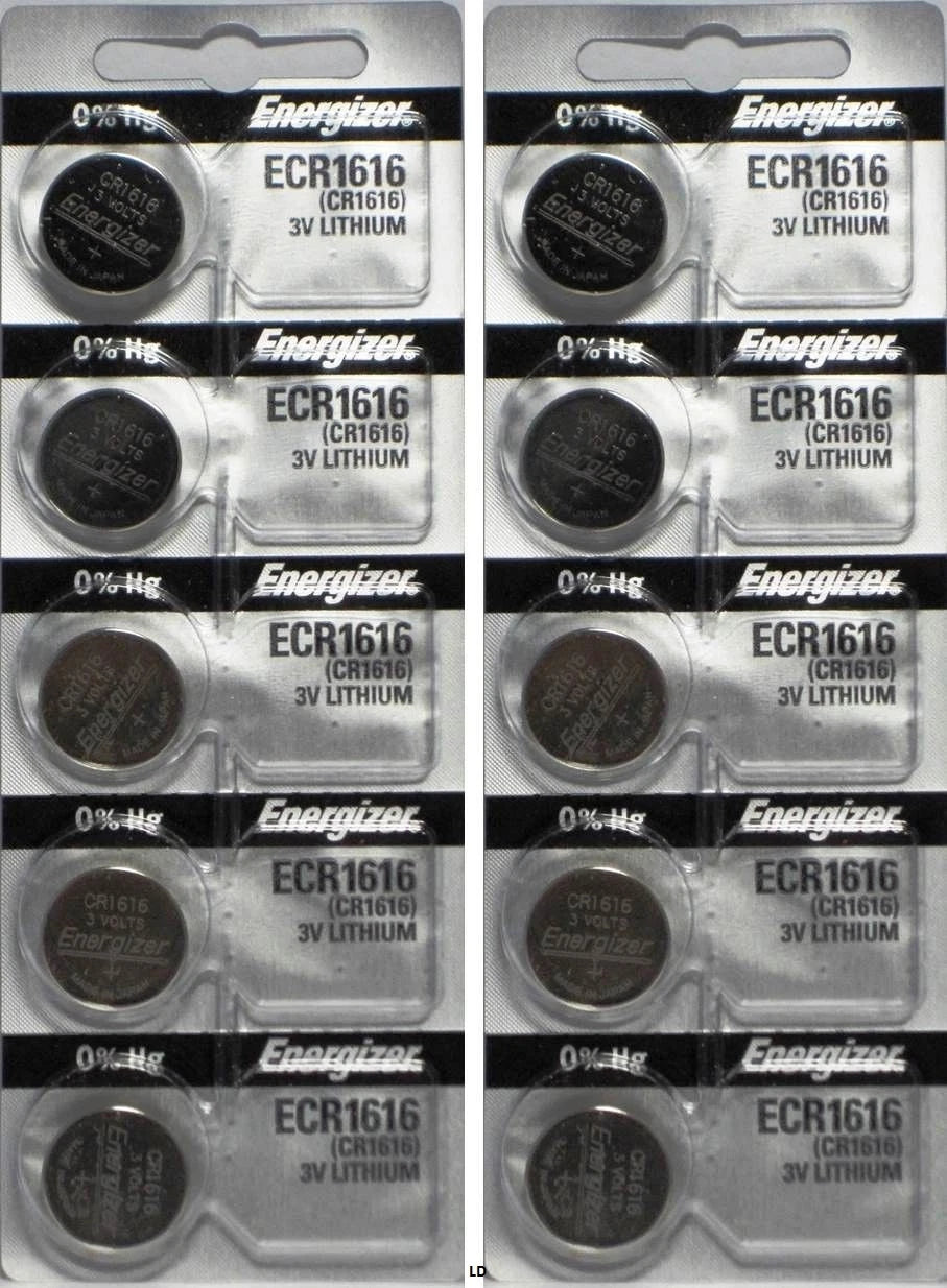 Energizer ECR1616 CR 1616 (2 piece) Lithium 3V Battery New Authorized Seller