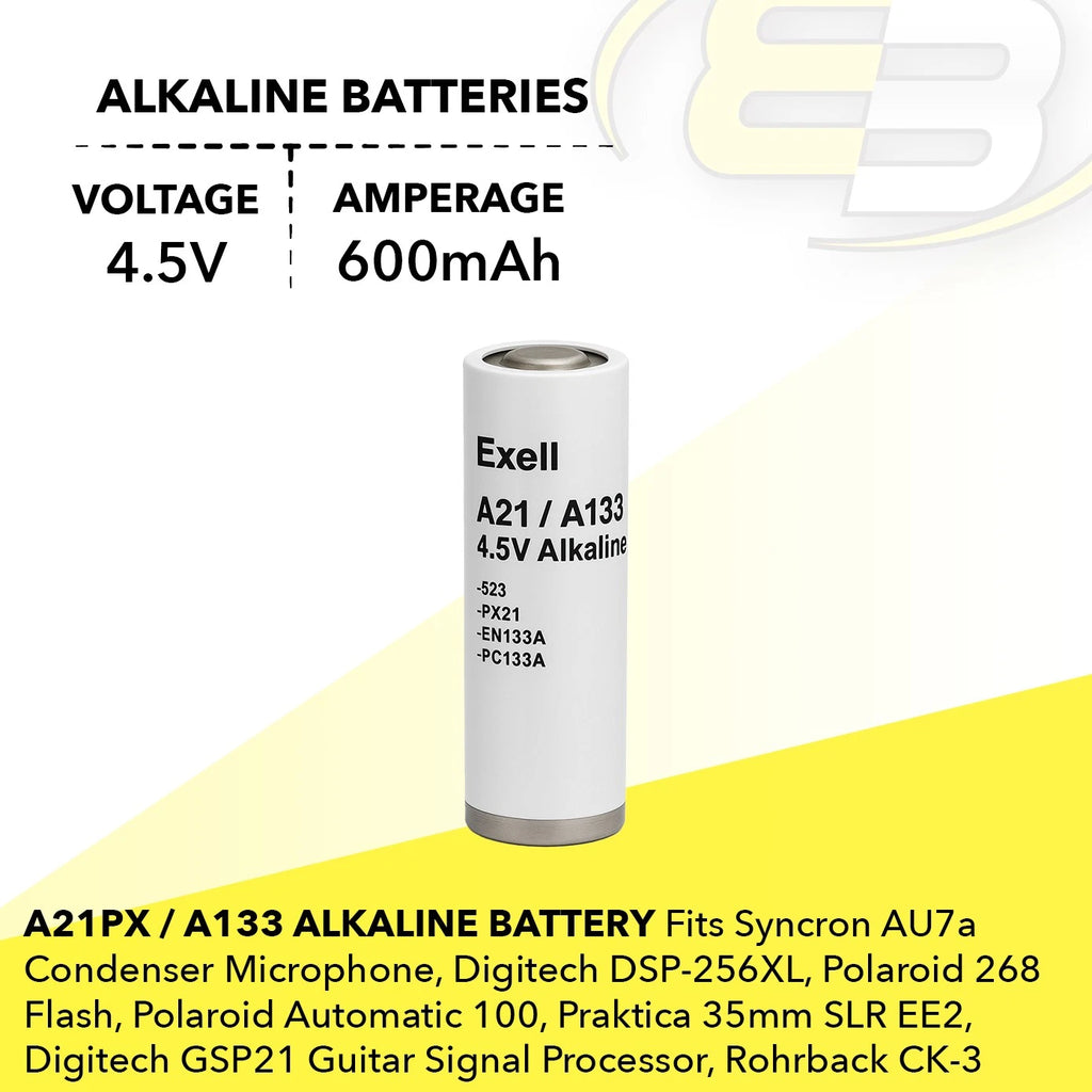 Exell Battery A21PX Battery Fits Classic Cameras, Computers PRAM