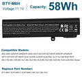 ??Battery BTY-M6H For MSI GE62 GE62VR GE63 GE72 GP62 GP72 GL62 GL72 GP63 5200MAH