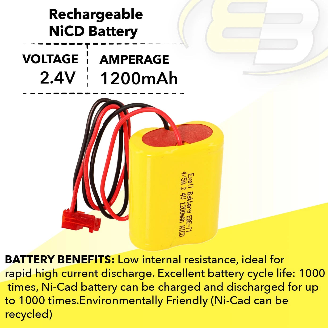 10pc Emergency Lighting Battery Compatible With Lithonia ELB2P401N CUSTOM-71