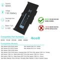 MXV9V Battery/Charger For Dell Latitude 7300 7400 5VC2M N2K62 5300 7.6V 60Wh