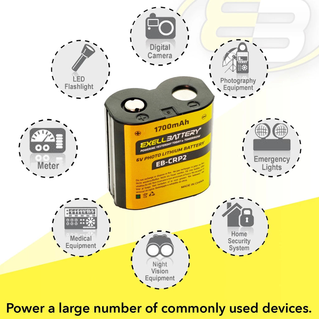 5x 6V 1700mAh CRP2 Photo Battery Compatible With PC223A, PRCRP2, T223A, VL223