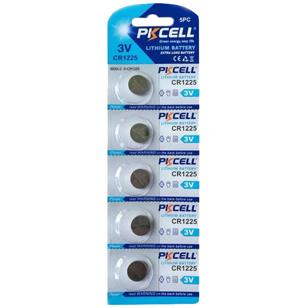 10 PCS PKCELL CR1225 Coin Button Cell 3V Lithium Batteries