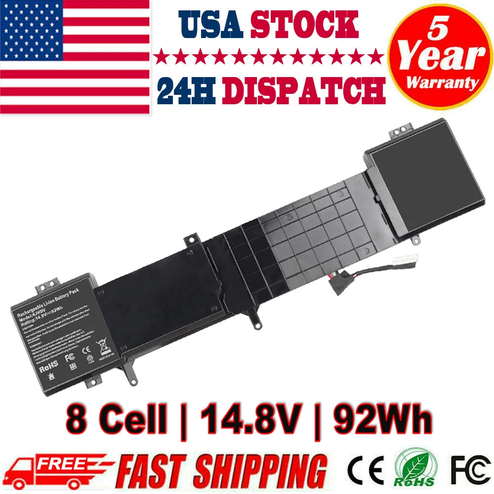 6JHDV 6JHCY For Dell Alienware 17 R2 R3 14.8V 92Wh Laptop Battery ALW17ED 5046J