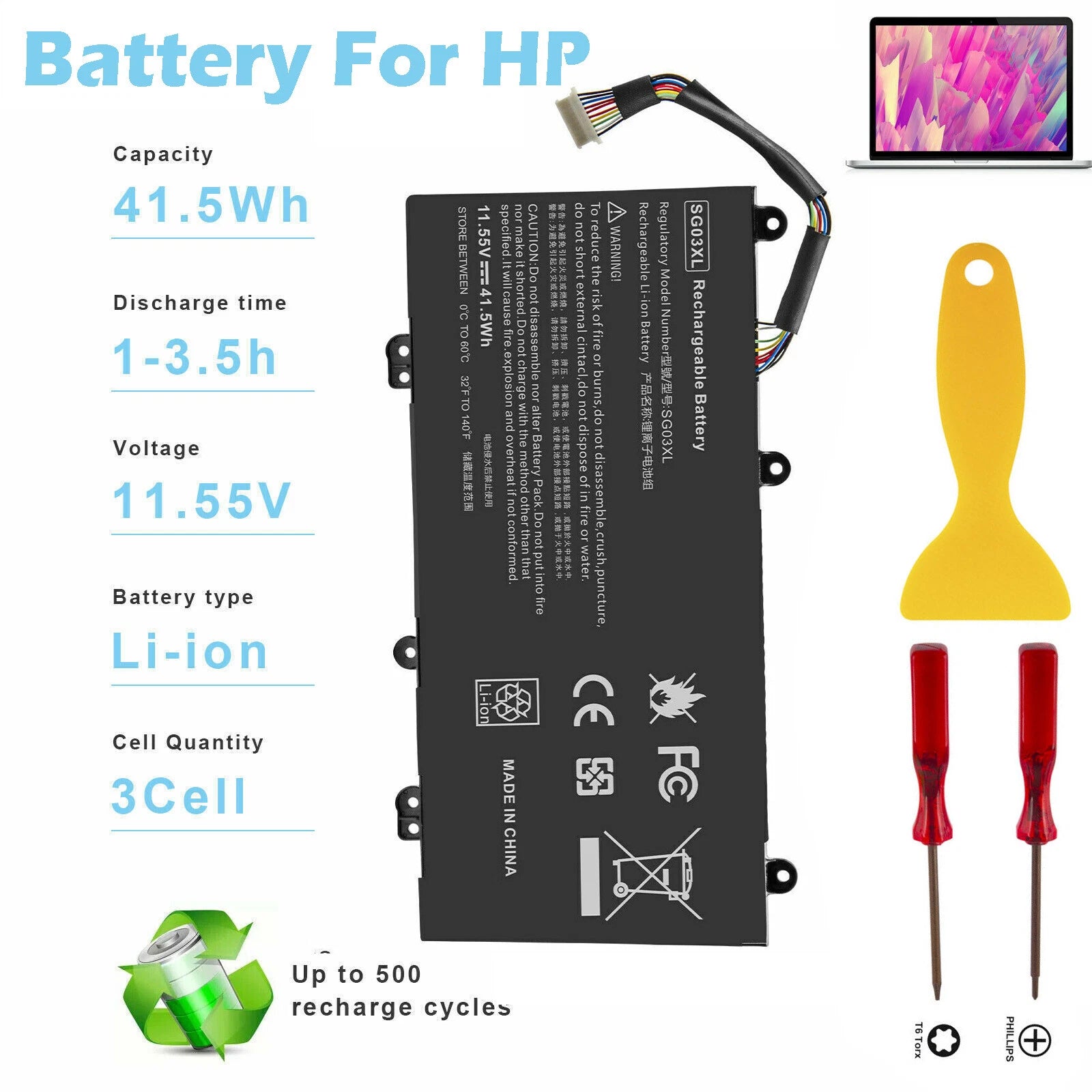 ?SG03XL Battery For HP Envy M7-U 17-U M7-U009DX HSTNN-LB7F 849049-421 849315-850