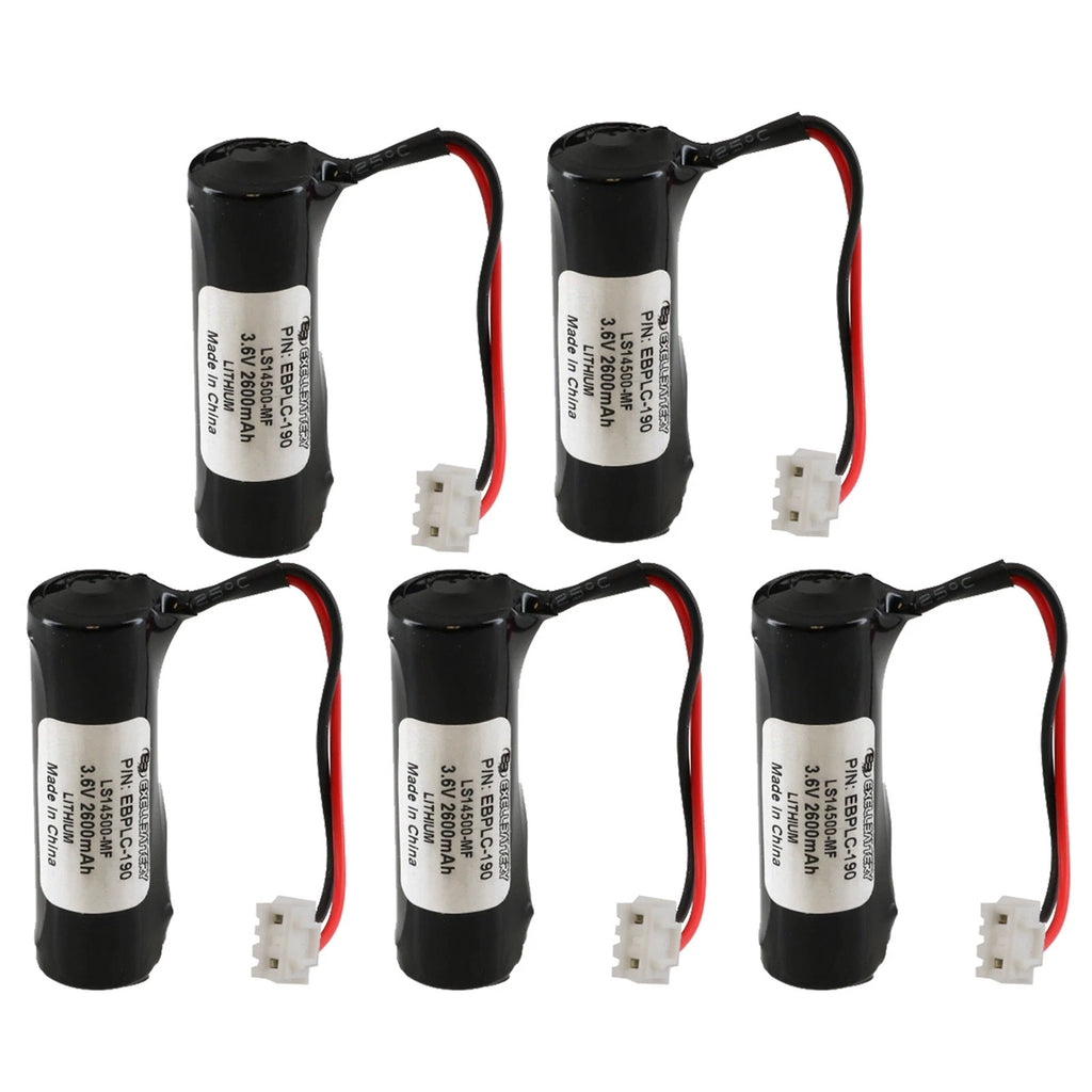 5x Computer Batteries For Mitsubishi E-20GM Controller, LS14500-MF, F Series
