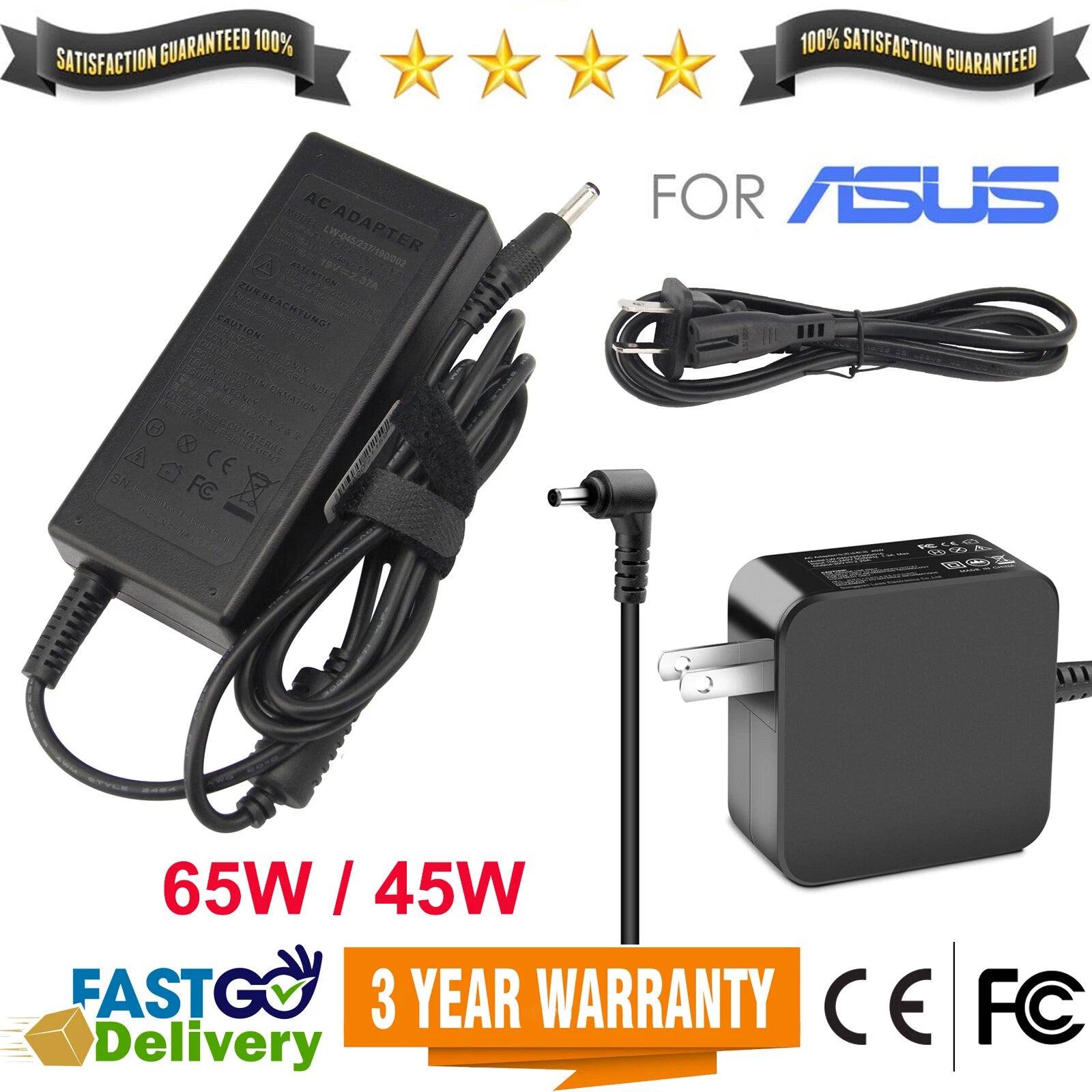 AC Adapter Charger For Asus Vivobook 15 Zenbook UX305F UX303UA UX21A UX31A UX32A