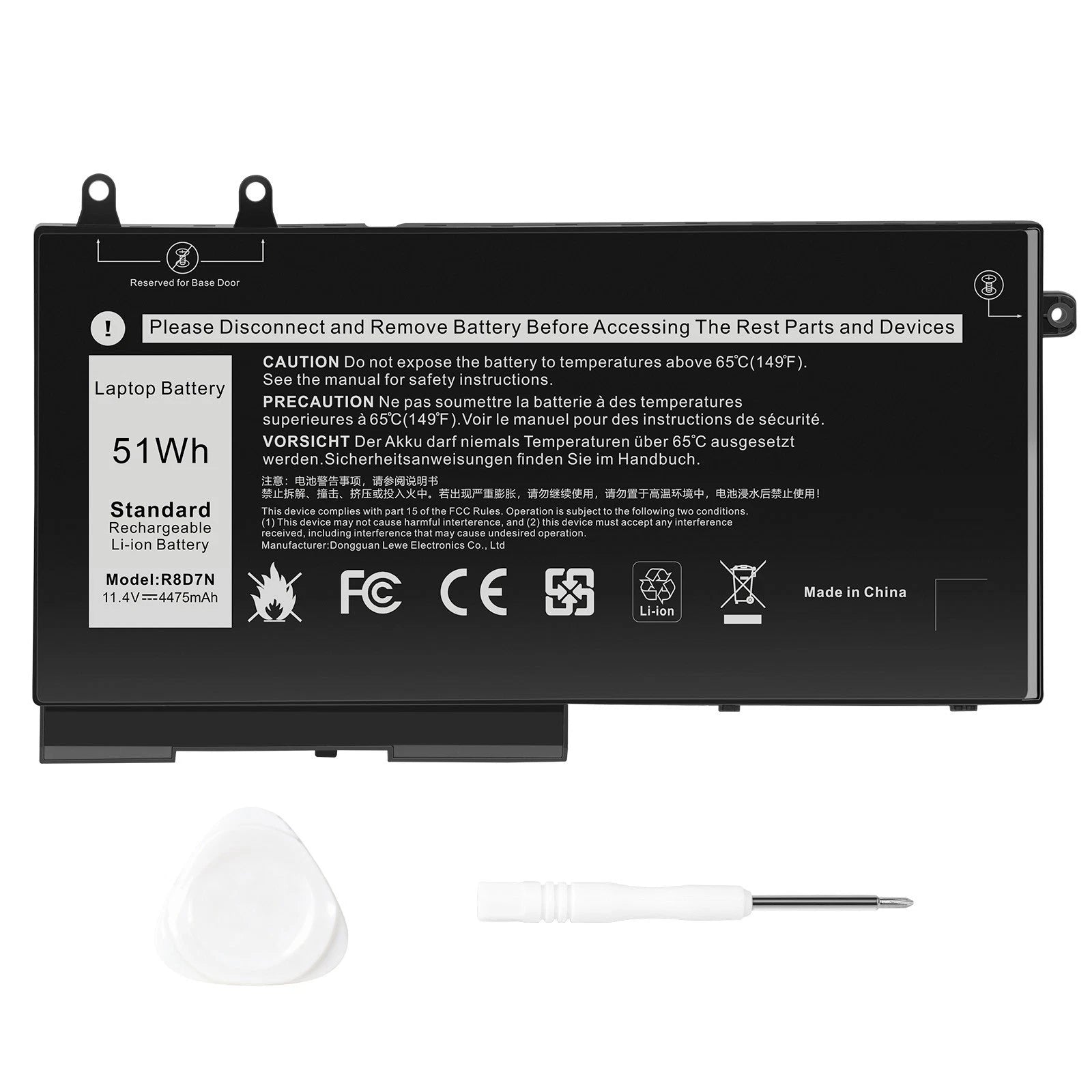 ??LOT Replacement Battery For Dell Latitude 5400 5410 5500 5510 R8D7N W8GMW 51Wh