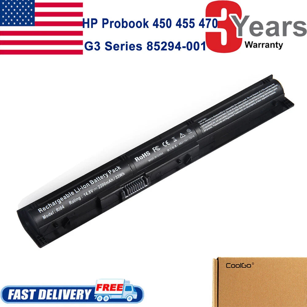 RI04 Battery For HP ProBook 450 455 470 G3 805294-001 805047-851 R104 P3G15AA