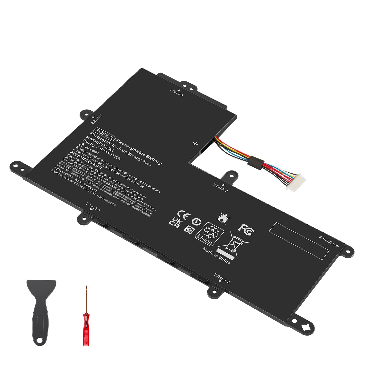 PO02XL Battery for HP Stream 11 Pro G2 G3 11-R010NR 11-R015WM 11-r014wm 37WH