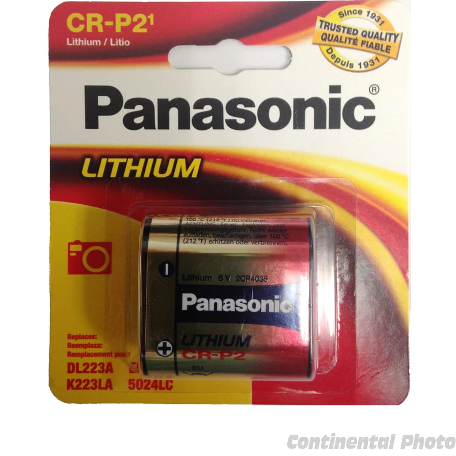 Panasonic CR-P2PA/1B CRP2 EL233A DL223, 6v Photo Lithium Battery