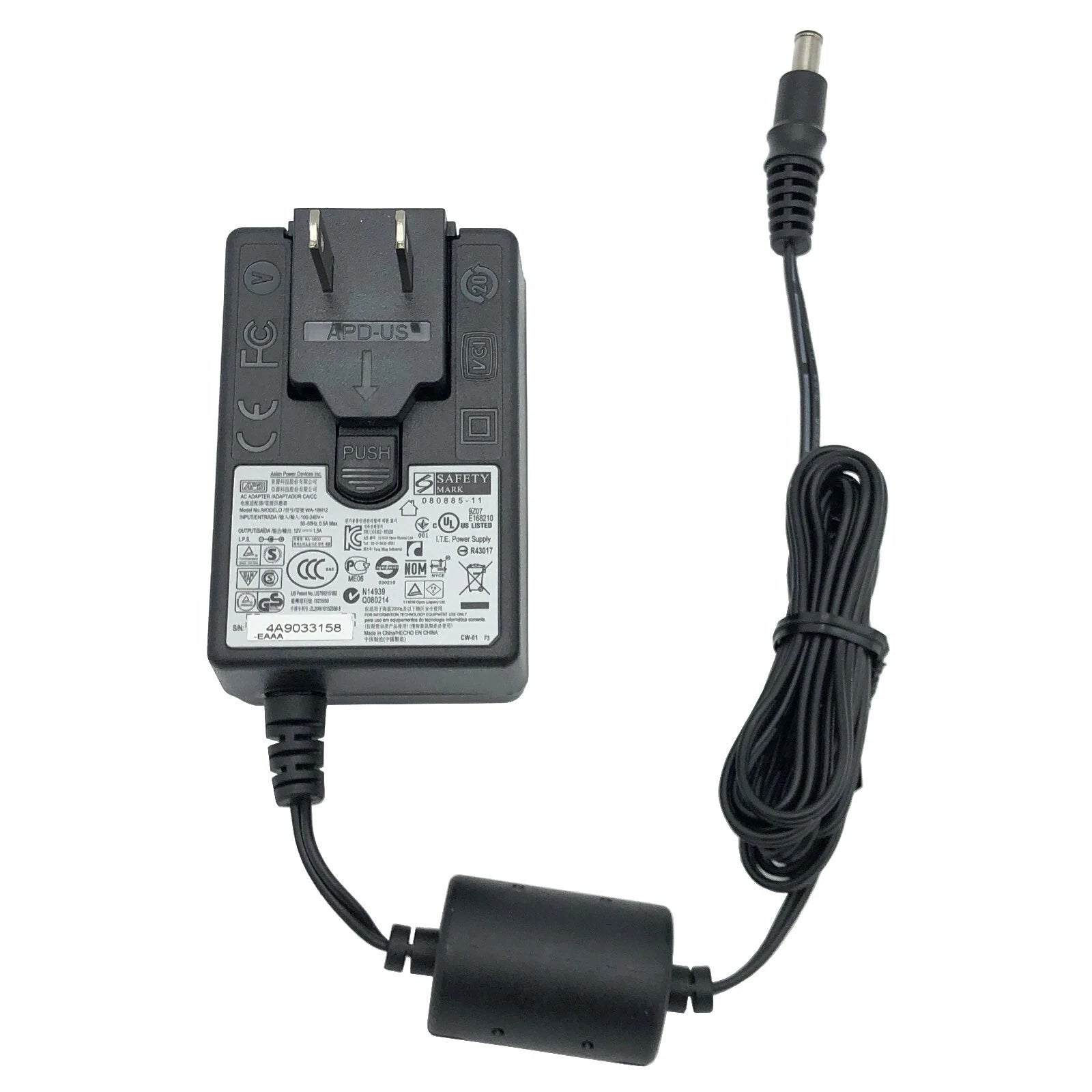 NEW Genuine APD AC Adapter 12V for Kodak ScanMate i920 i940 Document Scanner OEM