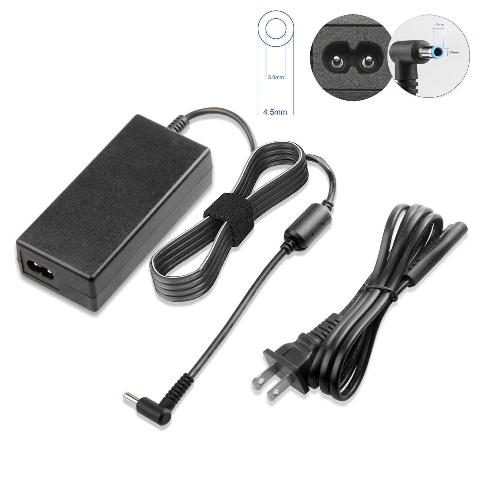AC Adapter Notebook Charger for HP 19.5V 2.31A Laptop Power Supply Cord Blue tip