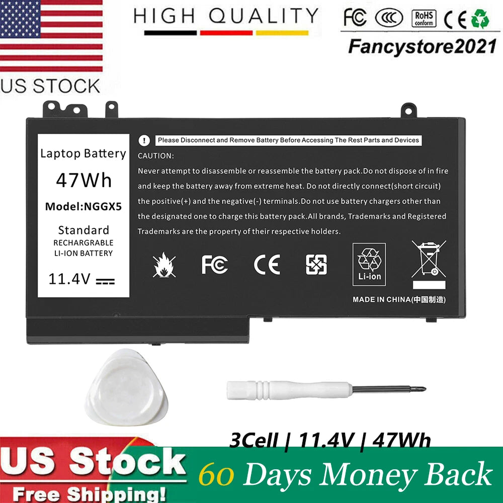 NGGX5 Battery 47Wh For Dell Latitude E5270 E5470 E5570 Precision 15 3510 P48F001