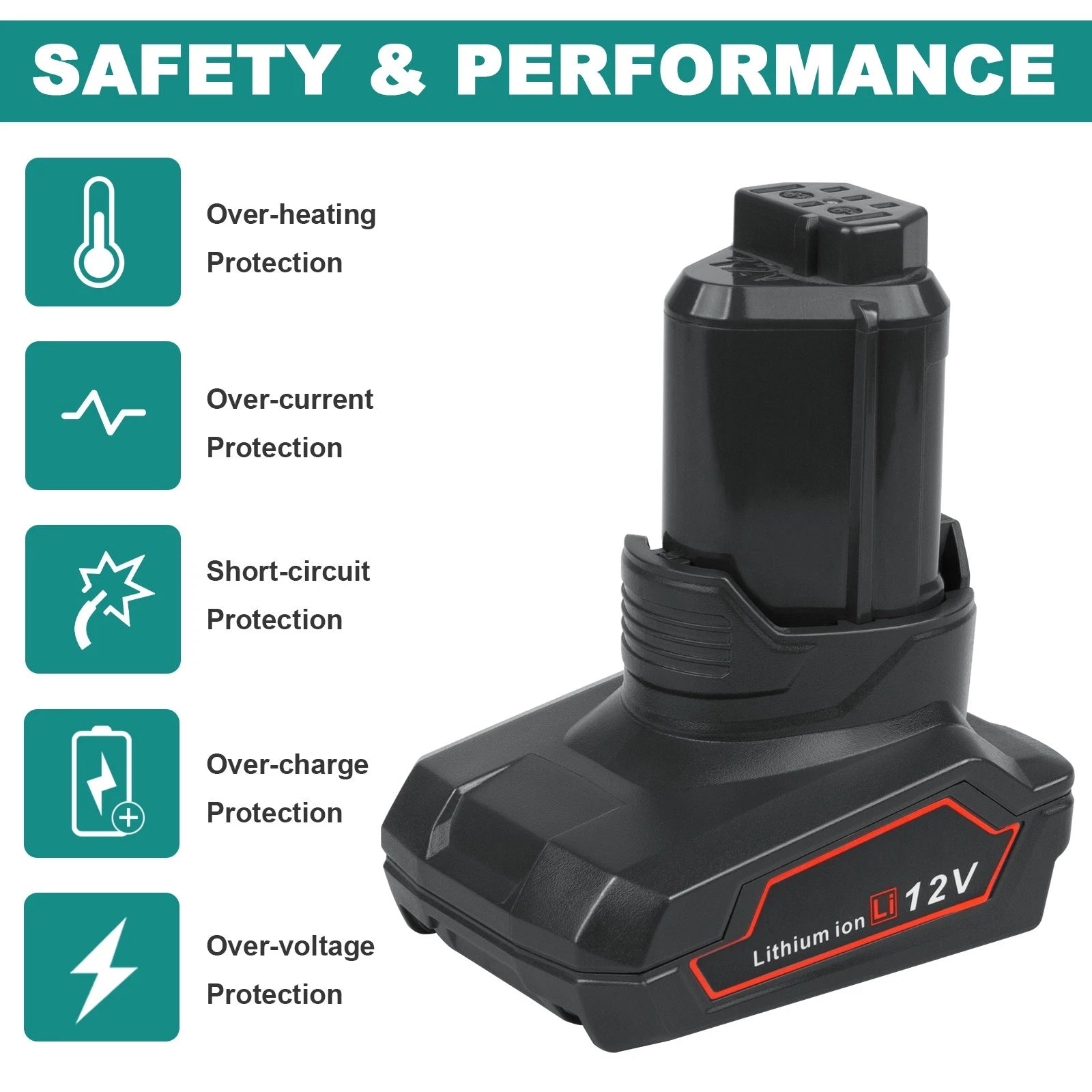 6000mAh For RIDGID 12V Lithium Battery R82059 AC82048 R82048 High Capacity Tool