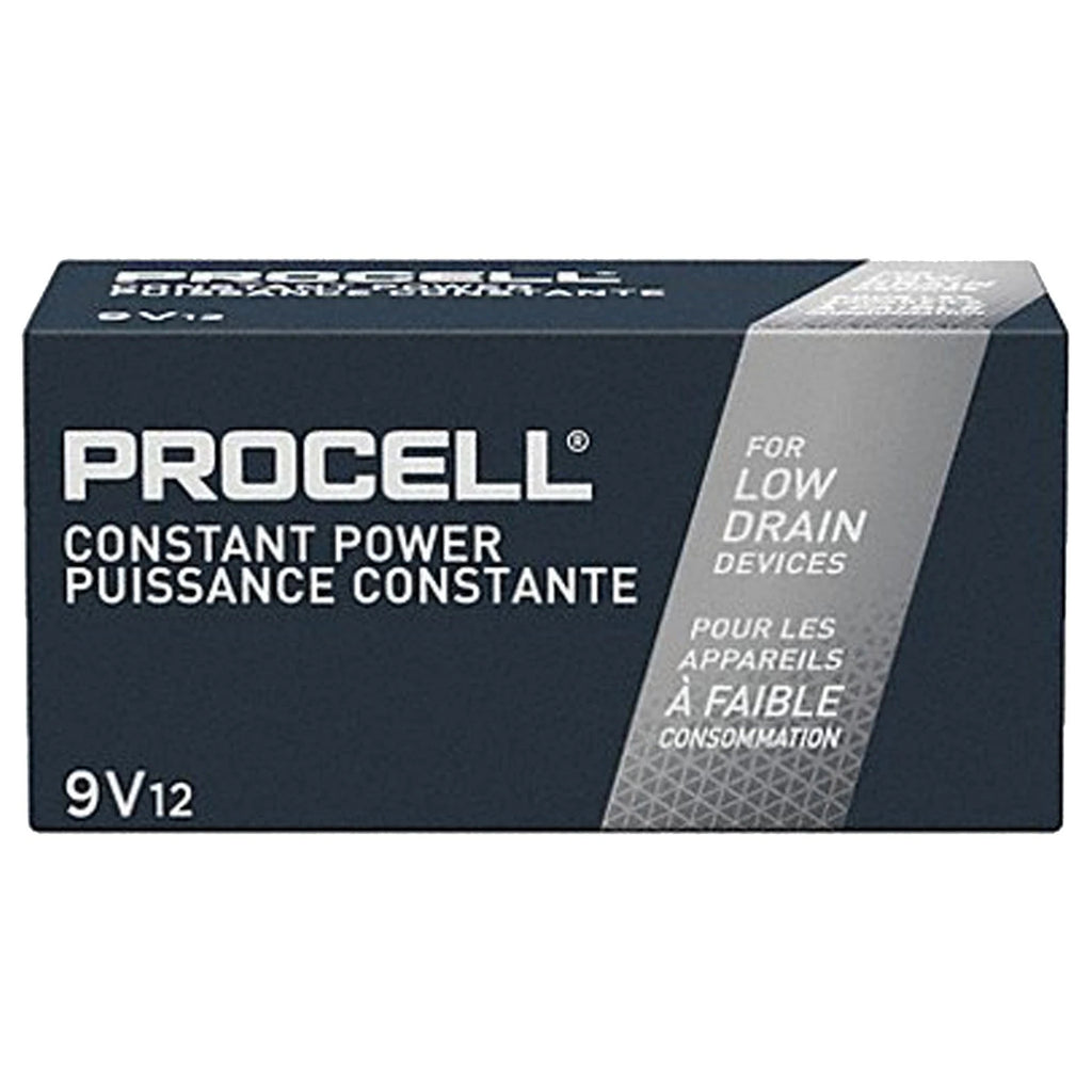 12pc Duracell PROCELL Constant Power PC1604 9V Everyday Alkaline Batteries