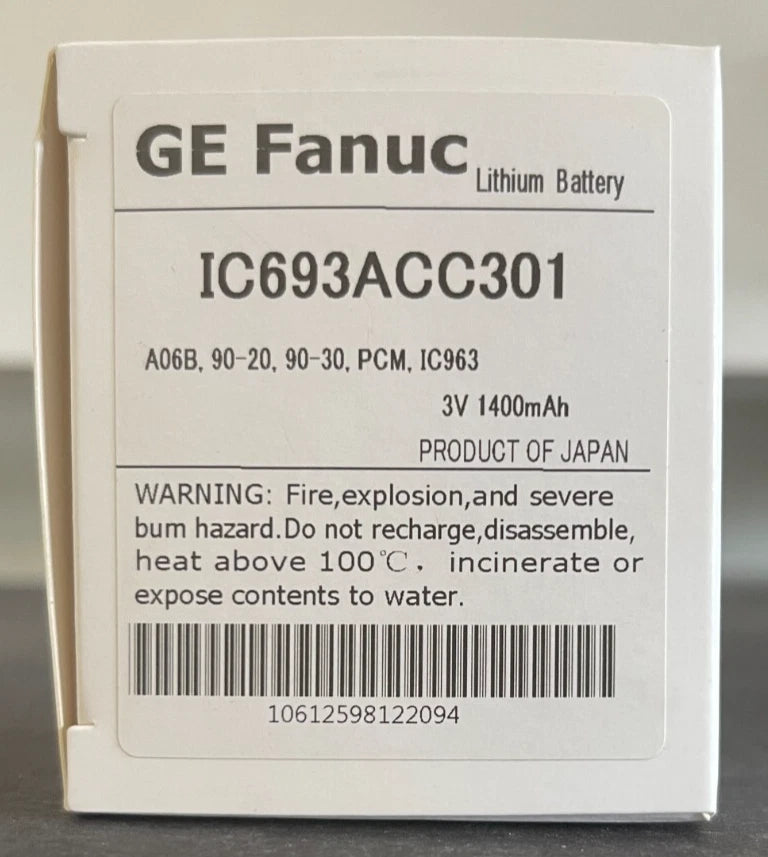 Brand New GE Faunc IC693ACC301 PLC Battery