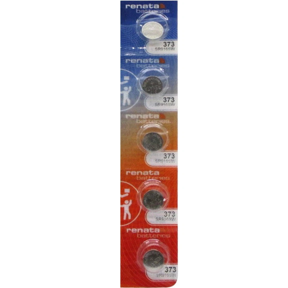 5 Coin Cell 373 0% MERCURY Batteries Renata