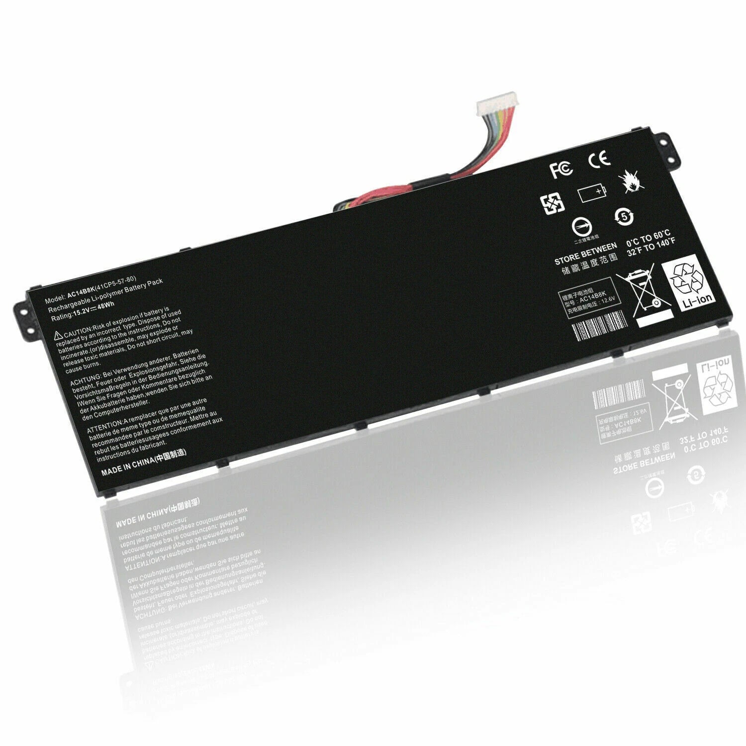 Battery For Acer AC14B18K AC14B3K AC14B8K AP14B8K KT0030G.004, KT.0040G.004