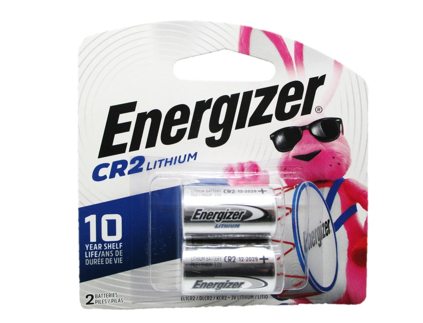 2 Pk Energizer CR2 EL1CRBP-2 3-Volt Lithium Photo Batteries - Exp. 2028
