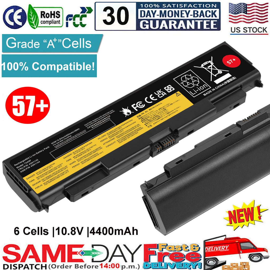 57+ T440p Battery For Lenovo ThinkPad T540P W540 L440 45N1144 45N1145 Grade A+