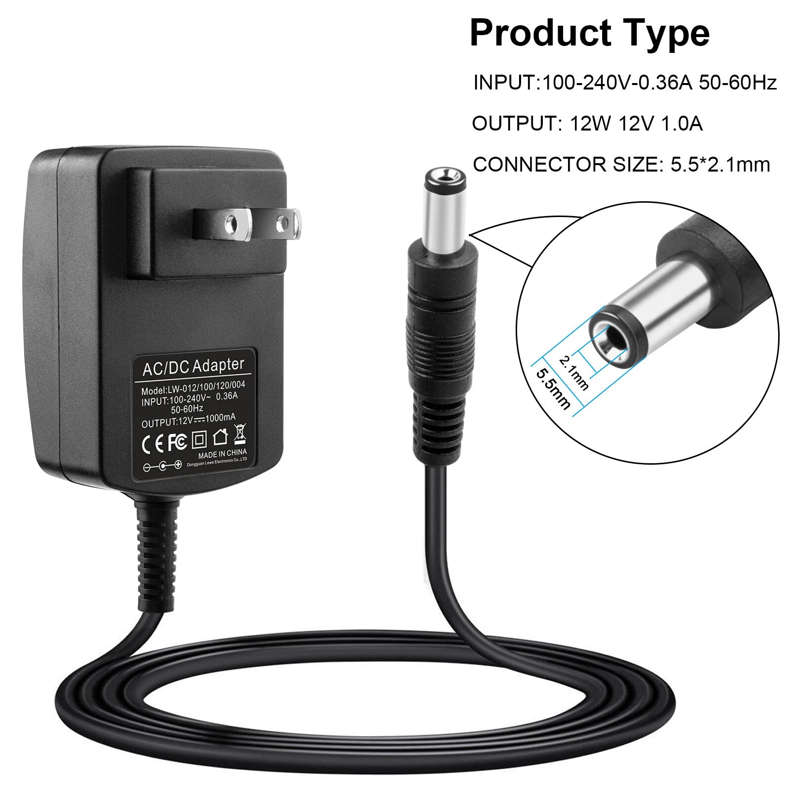 12V Charger for Kids Ride on Car,Class 2 Power Supply for Kidzone Bumper Toy Car